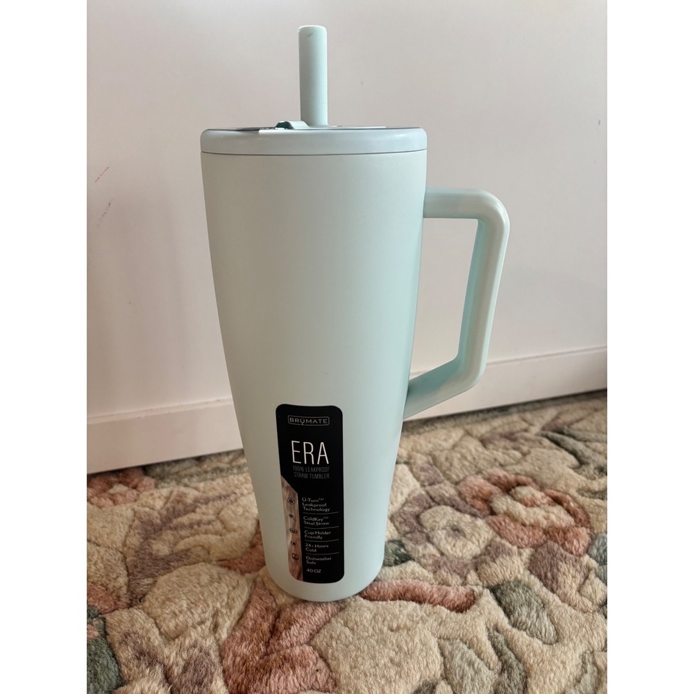 BruMate Era 40oz Leakproof Straw Tumbler Mint Green Stainless